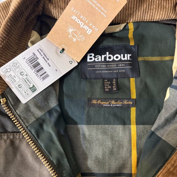 Olive/Beech/Ancient ~ BARBOUR BEAULY Waxed Jacket MSRP$585 British Elegance - Picture 5 of 16